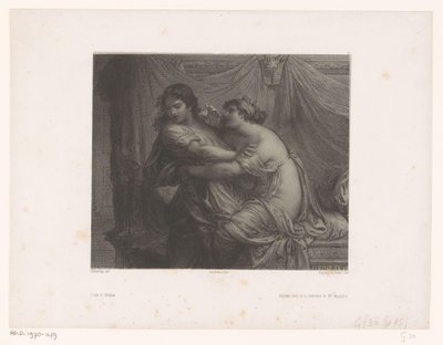 József és Potifár felesége Joseph et Putiphar (cím a tárgyon) Ókori és kortárs művészek (sorozat címe) Les artistes anciens et modernes (sorozat címe) alkotó: Eugene Leroux