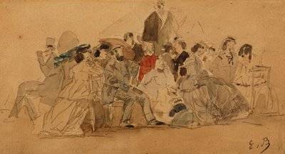 Délután a tengerparton, 1865 körül alkotó: Eugene Louis Boudin
