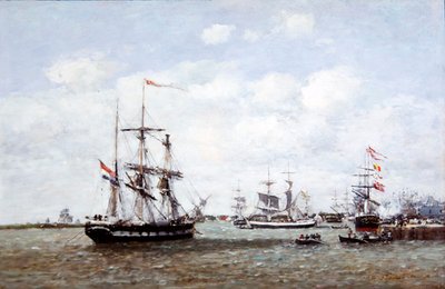 Antwerpen, A kikötő alkotó: Eugene Louis Boudin
