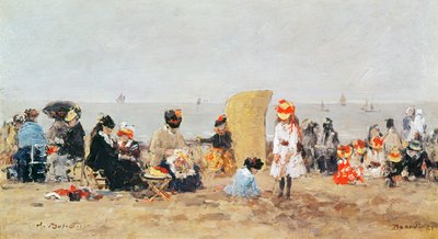 Strand jelenet, Trouville, 1881 alkotó: Eugene Louis Boudin