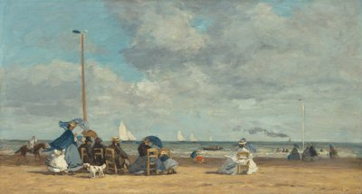 Trouville-i strand, 18641865. alkotó: Eugene Louis Boudin