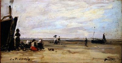 Tengerparti jelenet (olaj a fedélzeten) alkotó: Eugene Louis Boudin
