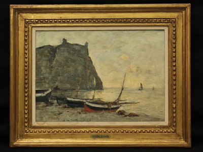 Csónakok Etretatban, 1860 körül alkotó: Eugene Louis Boudin