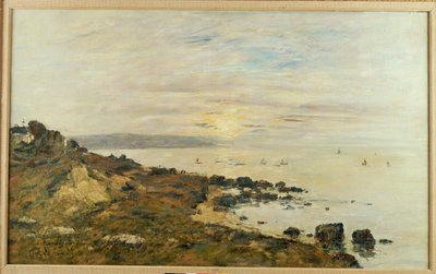 Cliffs at Benerville, Sunset, 1897 alkotó: Eugene Louis Boudin