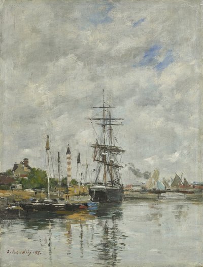 Deauville, a csónak medence, 1887 alkotó: Eugene Louis Boudin