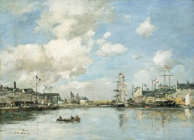 Fecamp, a medence, 1892 alkotó: Eugene Louis Boudin