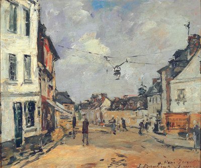 Fervaques, Main Street, 1877-81 körül alkotó: Eugene Louis Boudin