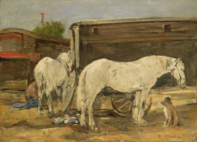 Cigánylovak, 1885-90 körül alkotó: Eugene Louis Boudin