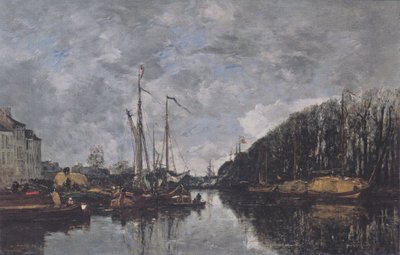 Csatorna a brüsszeli Allèe Verte csatornán alkotó: Eugene Louis Boudin