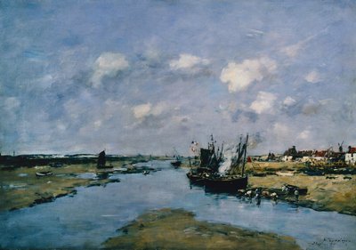 La Canche apálykor, Etaples (olaj, vászon) alkotó: Eugene Louis Boudin