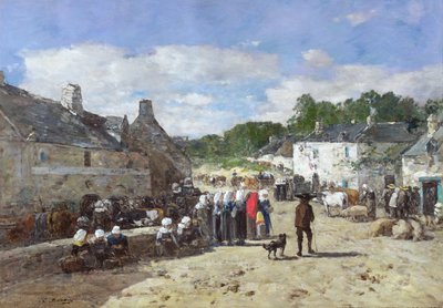 La Fete, 1865 körül alkotó: Eugene Louis Boudin