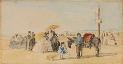 A tengerparton, 1866 alkotó: Eugene Louis Boudin