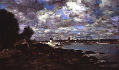 Plougastel-Daoulas (olaj, vászon) alkotó: Eugene Louis Boudin