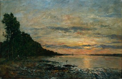 Plougastel, Naplemente a torkolat felett, 1870-73 körül alkotó: Eugene Louis Boudin