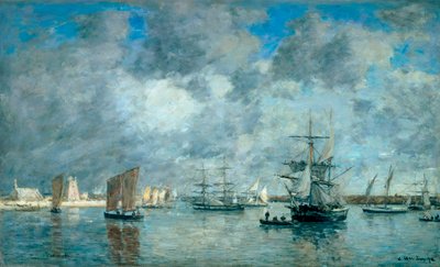 Camaret-sur-Mer kikötője (Camaret-sur-Mer). Eugene Boudin festménye (1824-1898) alkotó: Eugene Louis Boudin