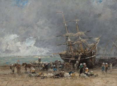 A Terre-Neuvier visszatérése, 1875. alkotó: Eugene Louis Boudin