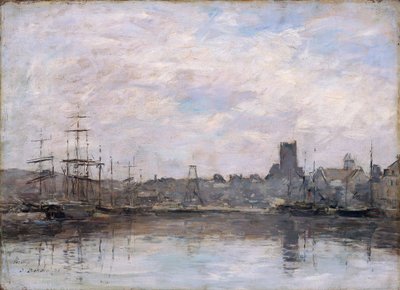 „Szeptember reggel: Fecamp kikötője”, 1880 alkotó: Eugene Louis Boudin