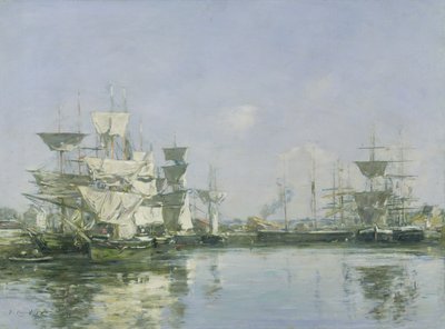 A deauville-i medence, 1880-85 körül alkotó: Eugene Louis Boudin