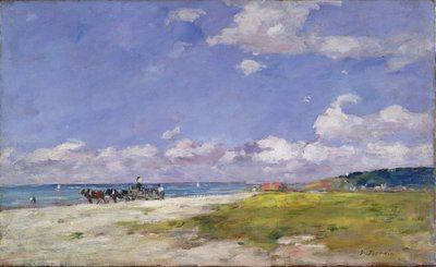 The Beach at Trouville, 1887-96 körül alkotó: Eugene Louis Boudin