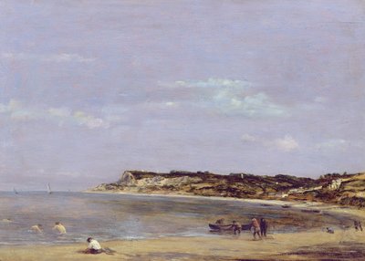 A tengerpart La Heveben, 1856 alkotó: Eugene Louis Boudin