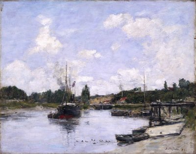 A kikötő, Saint-Valéry-sur-Somme, 1892 alkotó: Eugene Louis Boudin