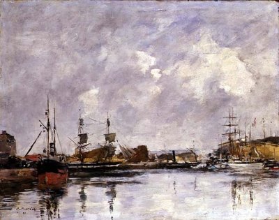 Dunkerque kikötője alkotó: Eugene Louis Boudin