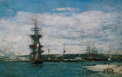 Havre kikötője, 1864-66 körül alkotó: Eugene Louis Boudin