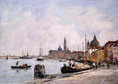A rakpart a Giudeccán, Velence, 1895 alkotó: Eugene Louis Boudin