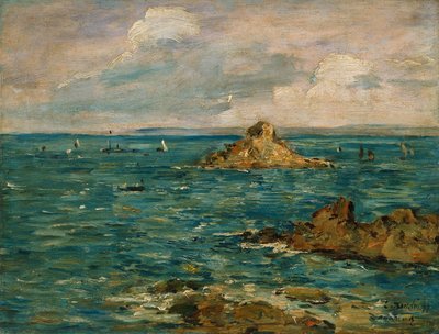A tenger Douarneneznél alkotó: Eugene Louis Boudin