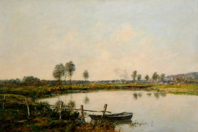 The Water Meadows, Deauville, Franciaország (olaj, vászon) alkotó: Eugene Louis Boudin
