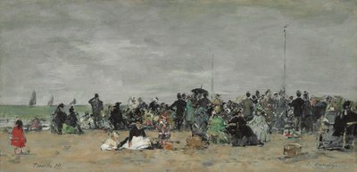 Trouville Beach, 1874 alkotó: Eugene Louis Boudin