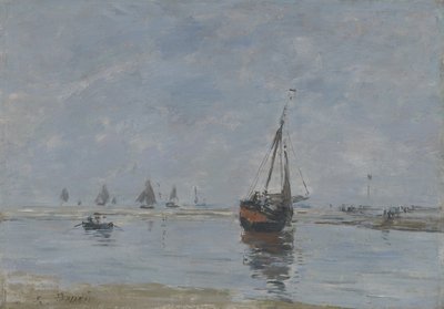 Trouville apálykor, 1888-95 körül alkotó: Eugene Louis Boudin