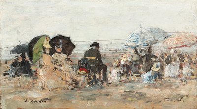 Trouville, tengerparti jelenet; Trouville, tengerparti jelenet, 1886 alkotó: Eugene Louis Boudin