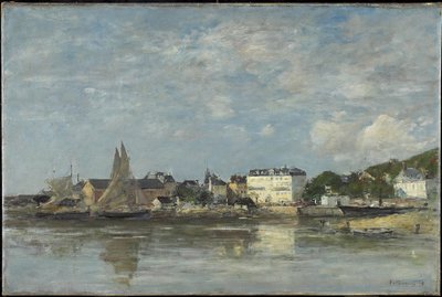 Kilátás a trouville-i kikötőre, 1878 alkotó: Eugene Louis Boudin