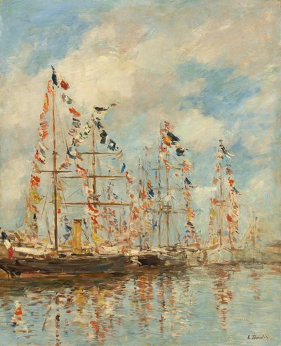 Yacht medence Trouville-Deauville-ben, valószínűleg 18951896. alkotó: Eugene Louis Boudin