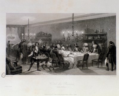 Abendessen am Tisch d