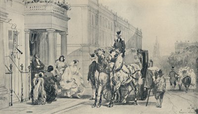 Az Eaton Square-en, 1850, 1920 alkotó: Eugene Louis Lami