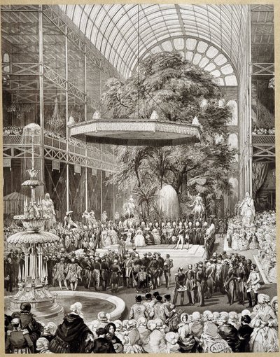 Lami megnyitotta az 1851-es londoni világkiállítást. alkotó: Eugene Louis Lami