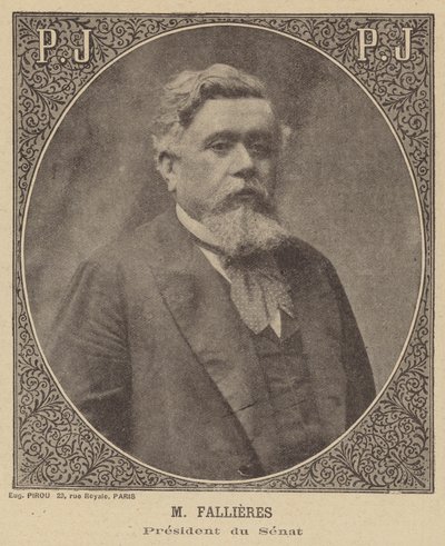 Armand Fallieres, a francia szenátus elnöke alkotó: Eugene Pirou