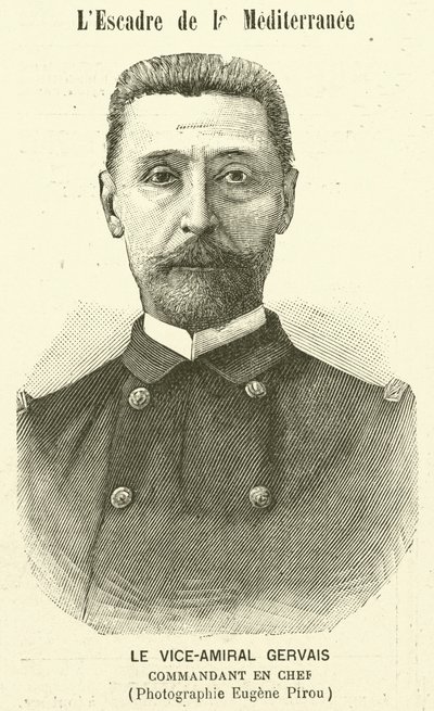 Gervais admirális, a francia mediterrán flotta parancsnoka alkotó: Eugene Pirou