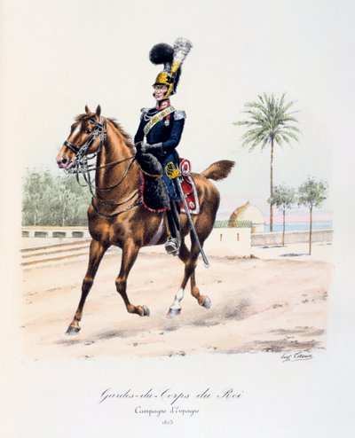 Király testőrei, spanyol hadjárat, 1823, 1814-1830 alkotó: Eugene Titeux