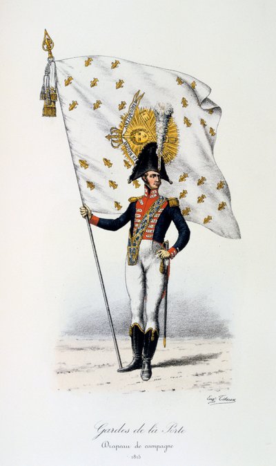 Kapuőrök, Hadjáratzászló, 1815 alkotó: Eugene Titeux