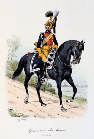 Gendarmes des Chasses, 1815-30 alkotó: Eugene Titeux