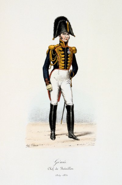Mérnökök, zászlóaljparancsnok, 1814-30 alkotó: Eugene Titeux