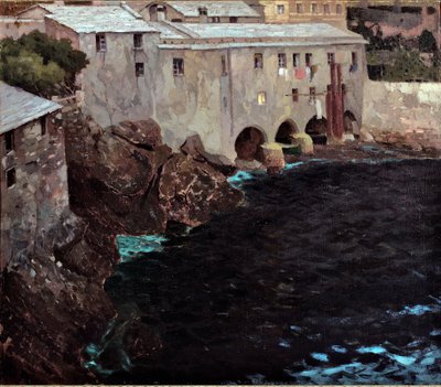 A San Fruttuoso-i apátság boltívei, 1909 körül alkotó: Eugenio Olivari