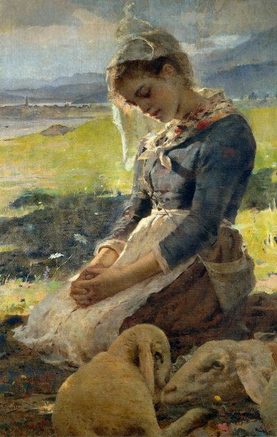 Eugenio Prati (1842-1907): A hegyek költészete. alkotó: Eugenio Prati