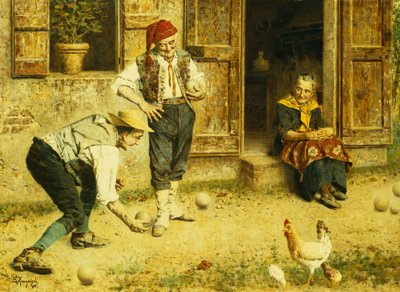 Bocci játéka alkotó: Eugenio Zampighi