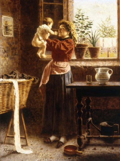 Egy gyengéd pillanat (olaj, vászon) alkotó: Eugenio Zampighi