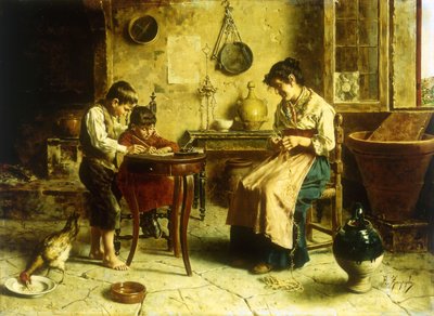 Íráslecke (olaj, vászon) alkotó: Eugenio Zampighi