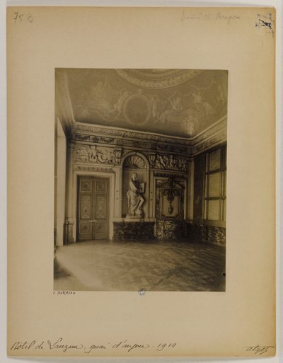 Nappali, belső, Lauzun szálloda alkotó: Eugène Atget